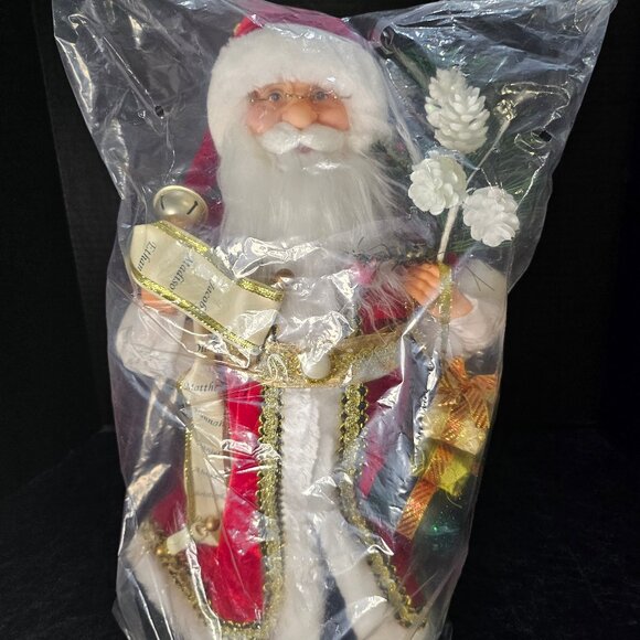 Windy Hill Collection 16" Standing Naughty Or Nice Name List Santa Claus - Picture 2 of 10